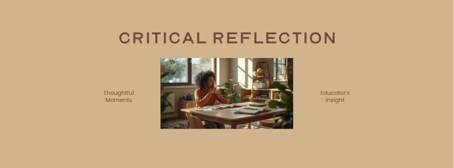 Early childhood educator engaged in critical reflection