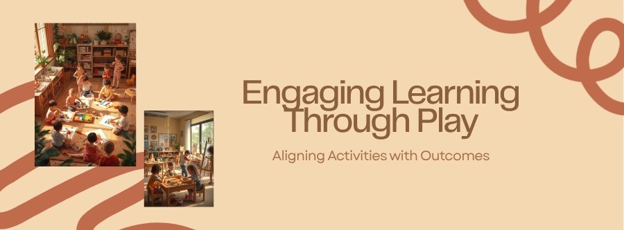 Young children engaged in play-based learning aligned with EYLF outcomes