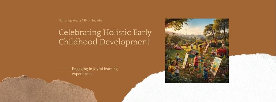 Children engaged in varied activities in a rich holistic learning environment