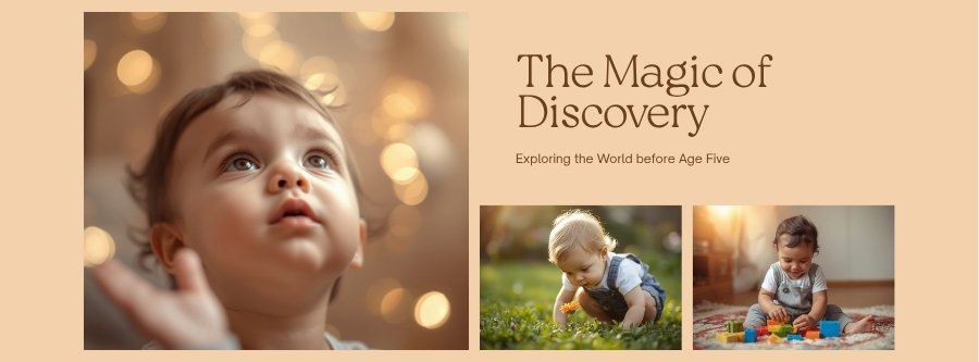 Young child with an expression of wonder and curiosity during discovery