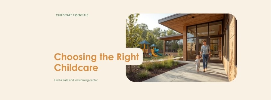 Welcoming childcare centre entrance with outdoor play area